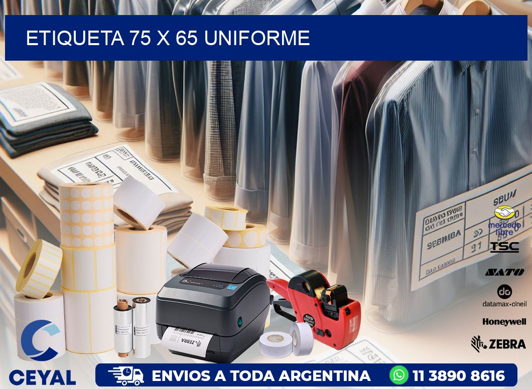 Etiqueta 75 x 65 uniforme