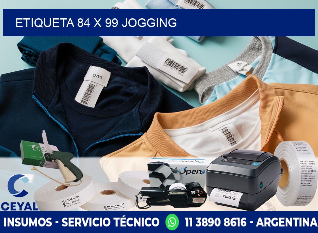 Etiqueta 84 x 99 jogging