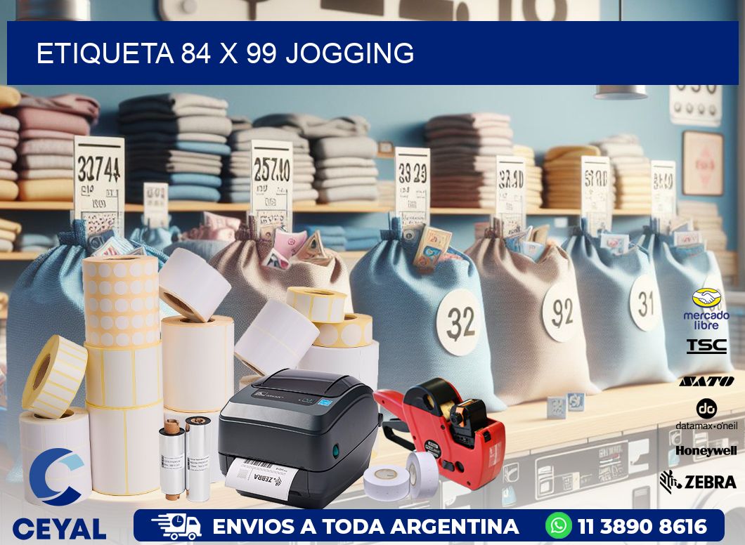 Etiqueta 84 x 99 jogging