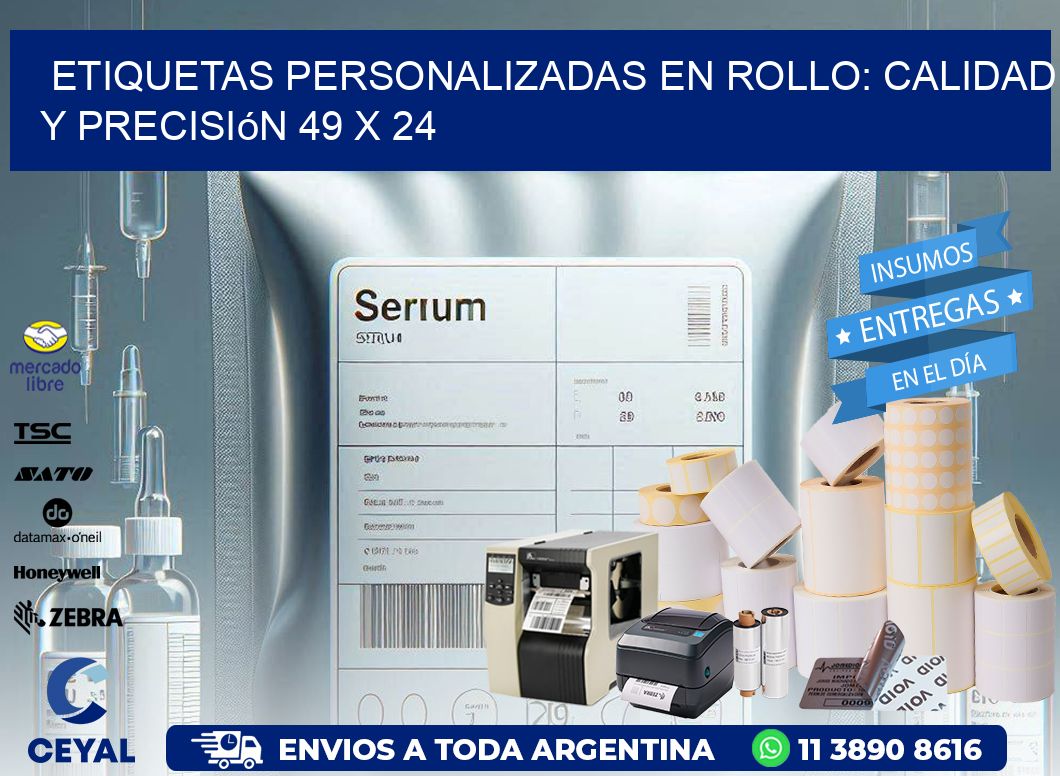 Etiquetas Personalizadas en Rollo: Calidad y Precisión 49 x 24