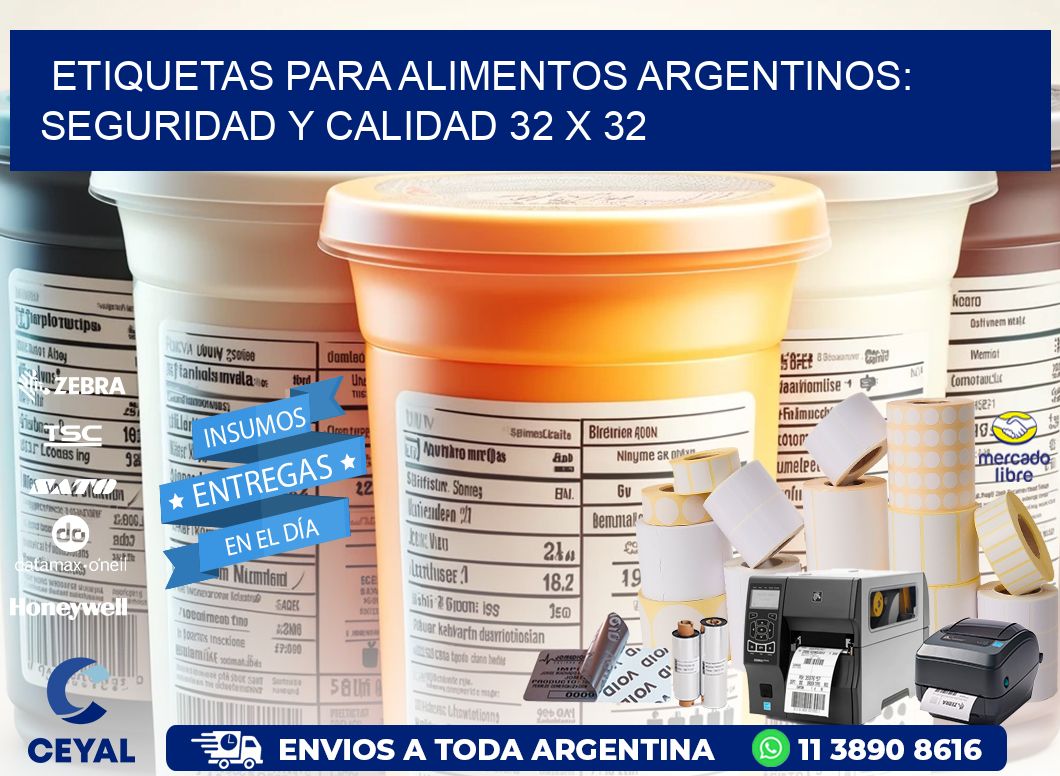 Etiquetas para Alimentos Argentinos: Seguridad y Calidad 32 x 32