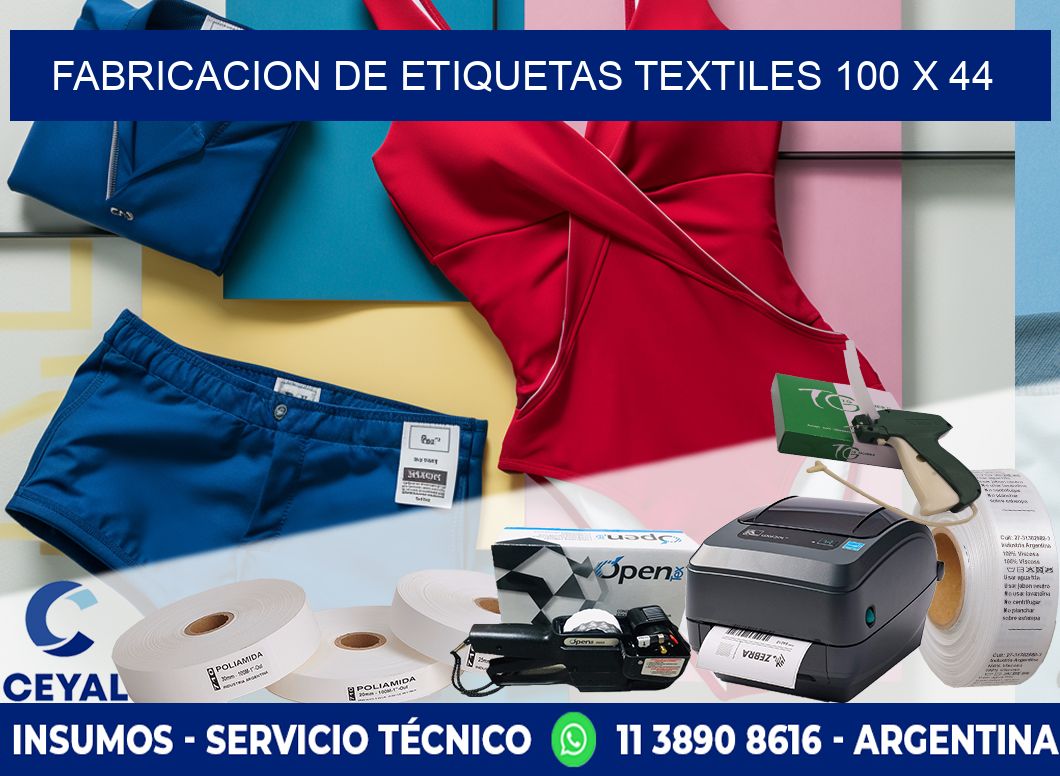 FABRICACION DE ETIQUETAS TEXTILES 100 x 44