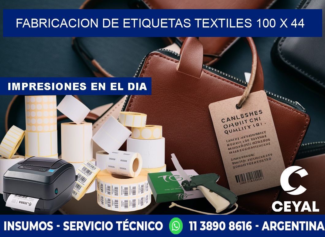 FABRICACION DE ETIQUETAS TEXTILES 100 x 44