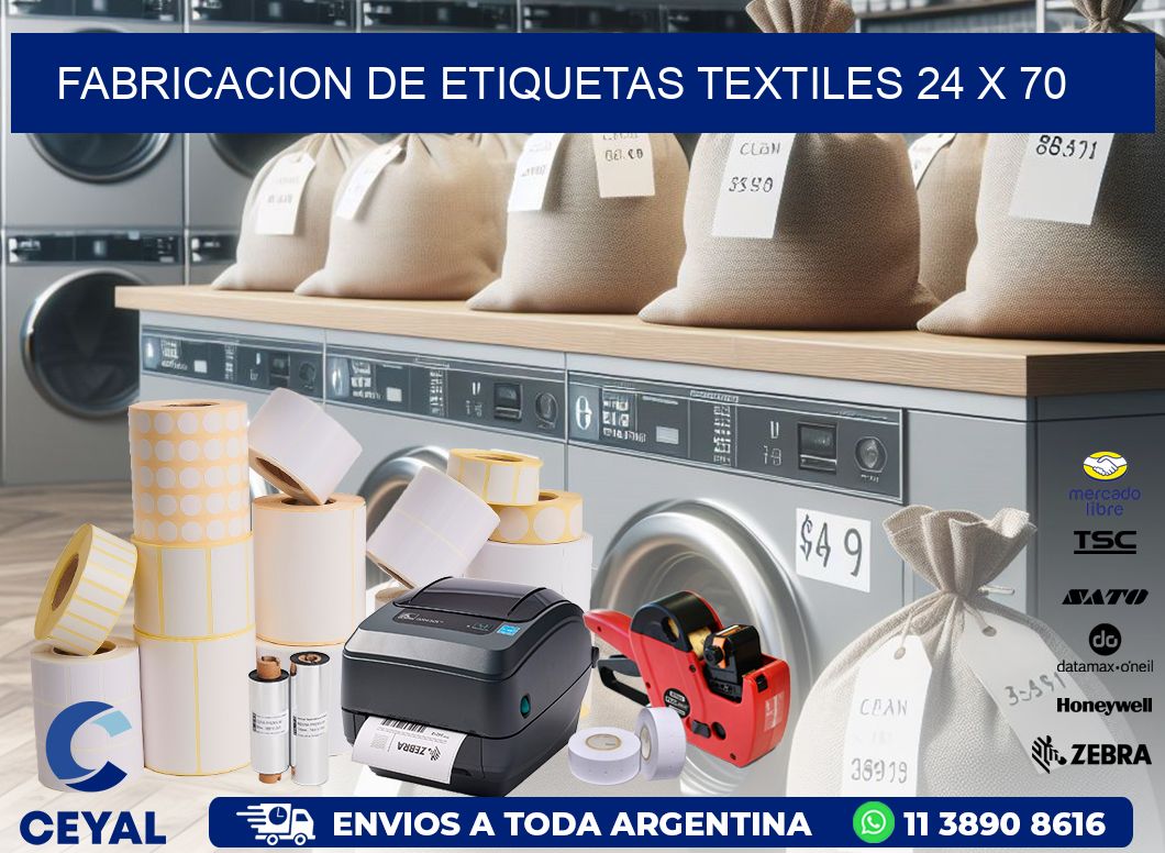 FABRICACION DE ETIQUETAS TEXTILES 24 x 70