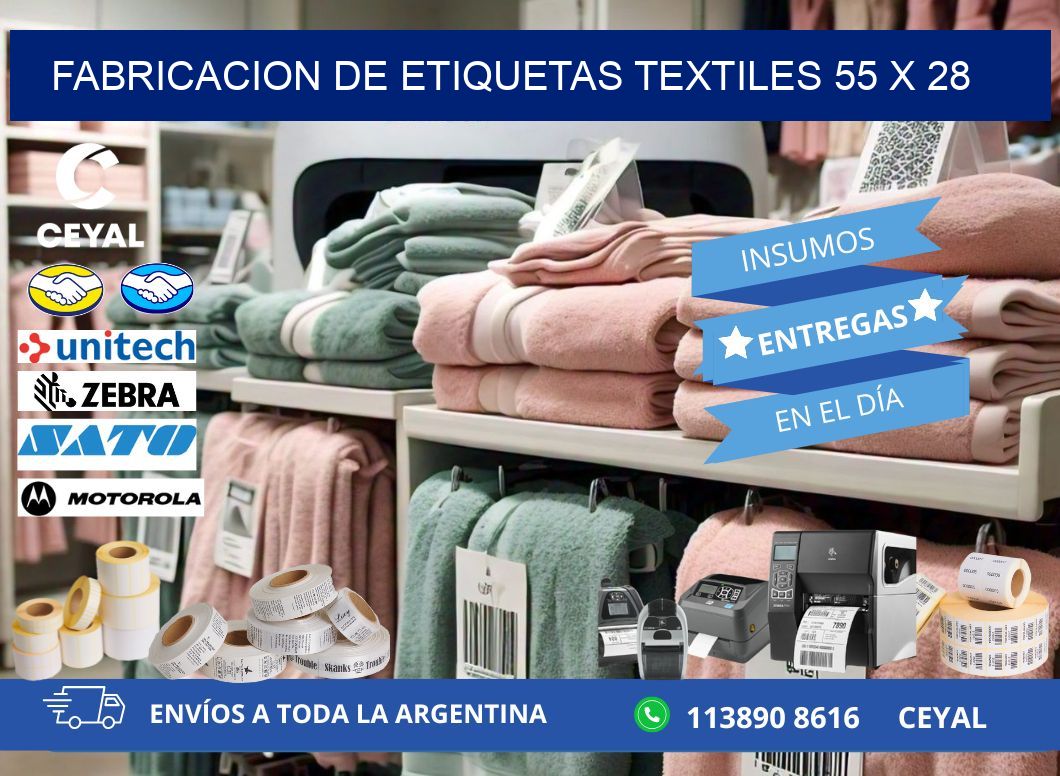 FABRICACION DE ETIQUETAS TEXTILES 55 x 28