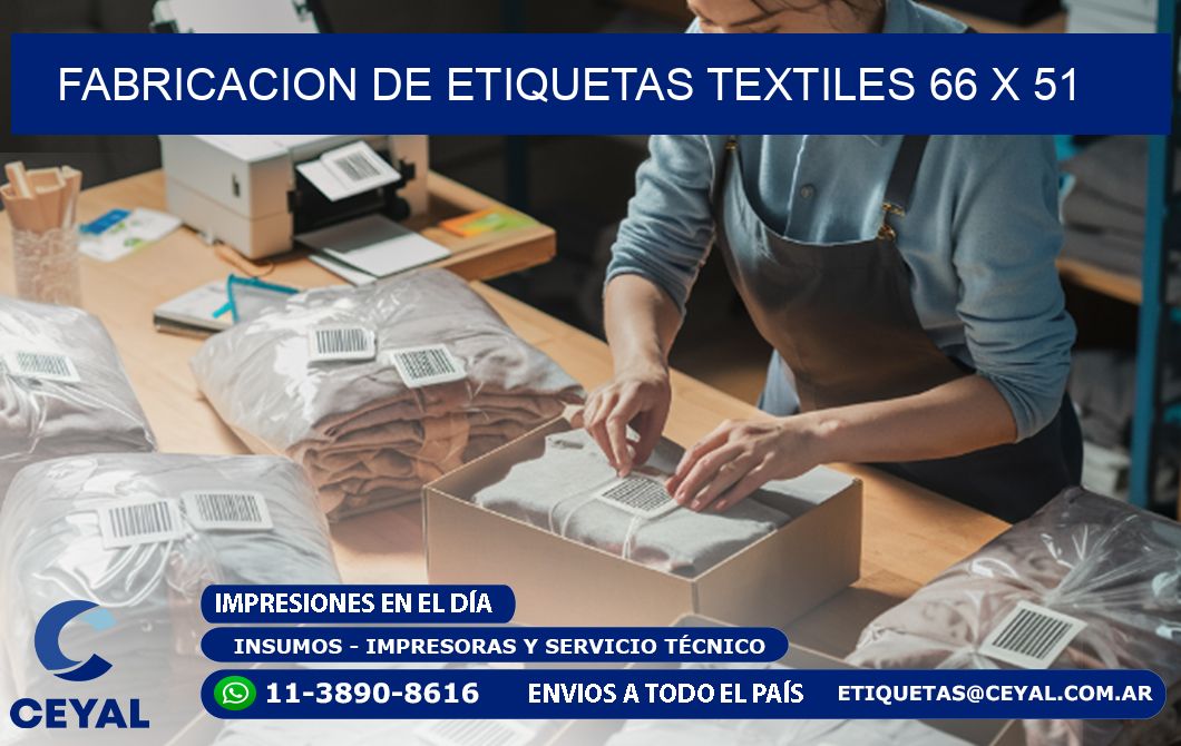 FABRICACION DE ETIQUETAS TEXTILES 66 x 51