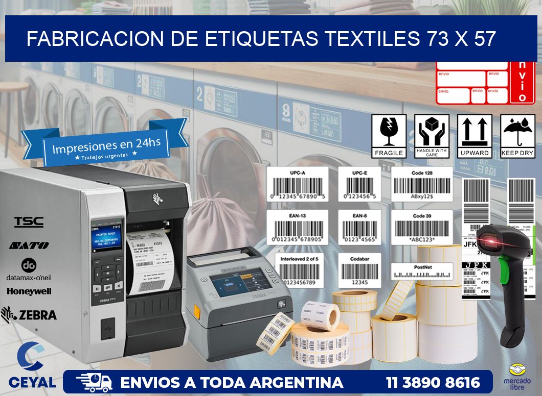 FABRICACION DE ETIQUETAS TEXTILES 73 x 57
