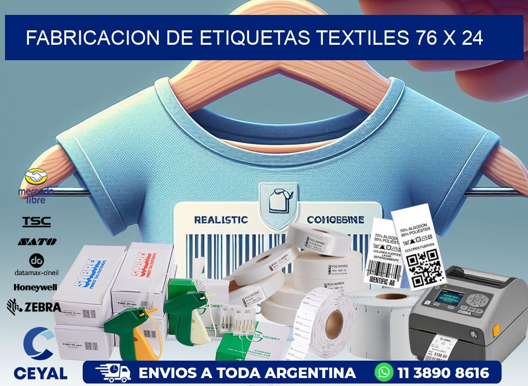 FABRICACION DE ETIQUETAS TEXTILES 76 x 24