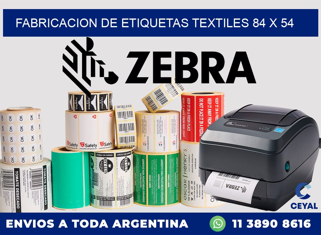 FABRICACION DE ETIQUETAS TEXTILES 84 x 54