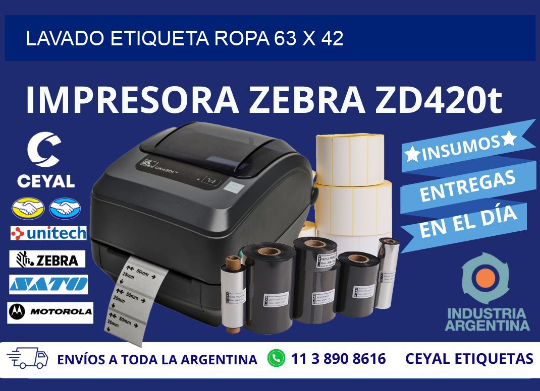 LAVADO ETIQUETA ROPA 63 x 42
