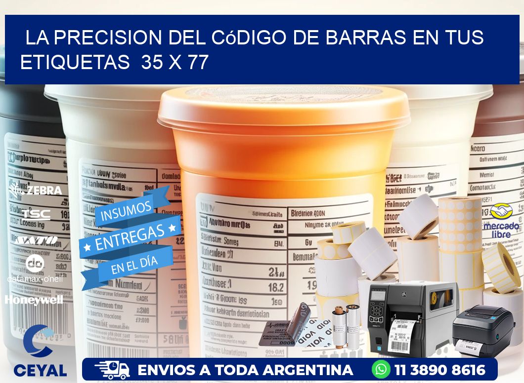 La Precision del Código de Barras en tus Etiquetas  35 x 77