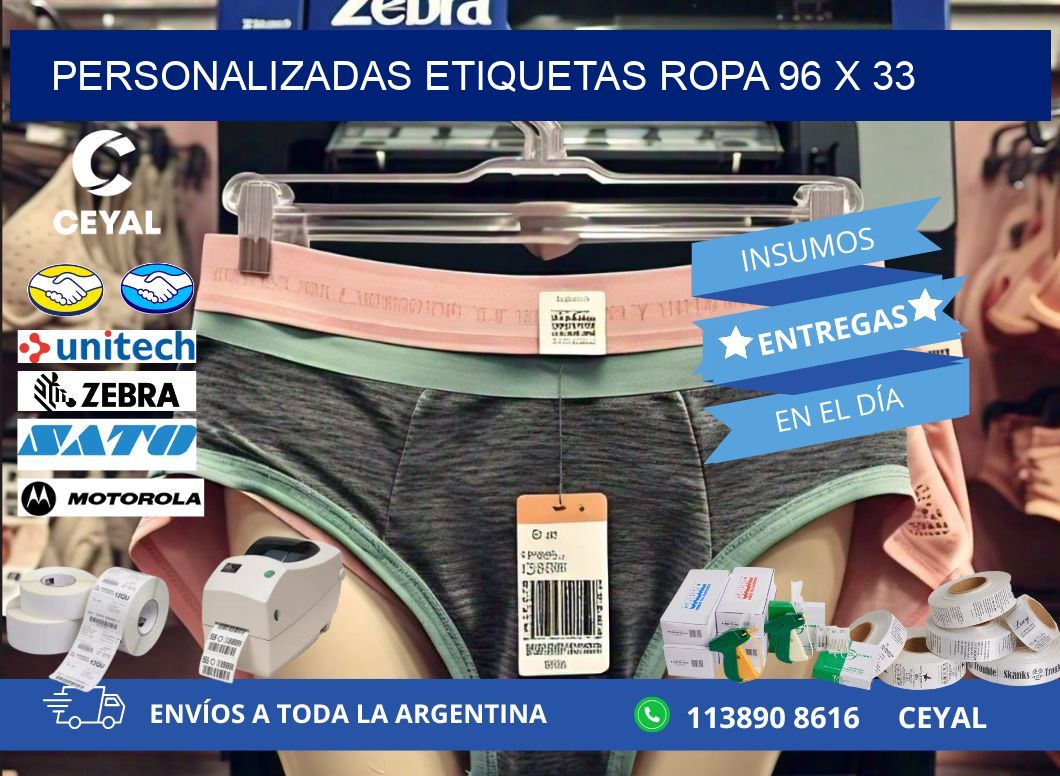 PERSONALIZADAS ETIQUETAS ROPA 96 x 33