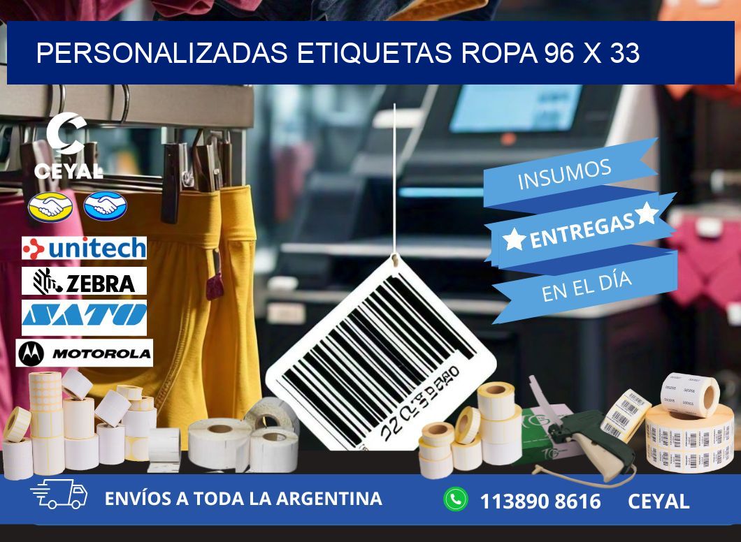 PERSONALIZADAS ETIQUETAS ROPA 96 x 33