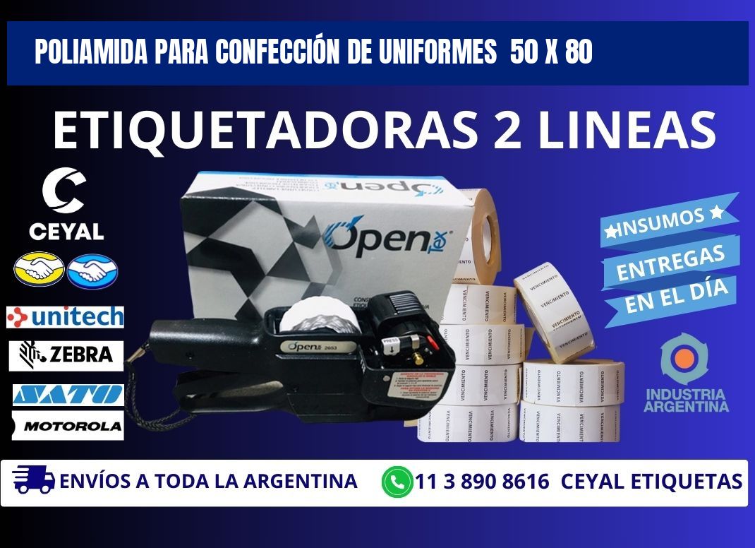 POLIAMIDA PARA CONFECCIÓN DE UNIFORMES 50 x 80
