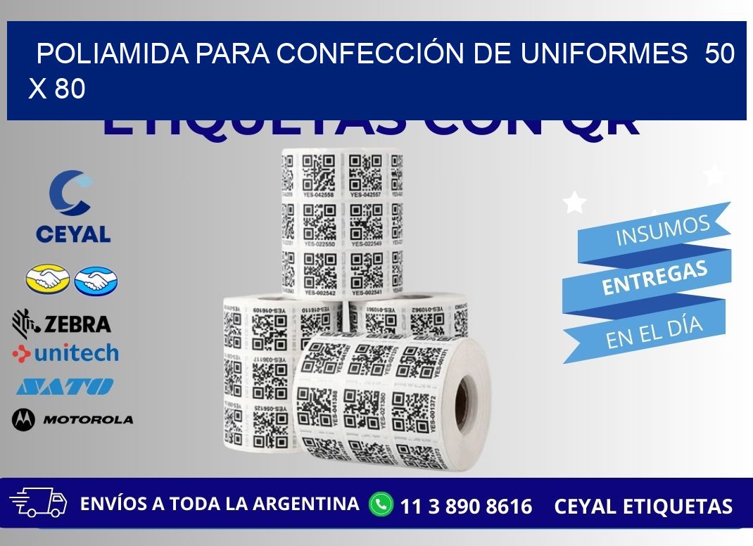 POLIAMIDA PARA CONFECCIÓN DE UNIFORMES 50 x 80