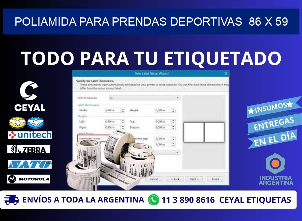 POLIAMIDA PARA PRENDAS DEPORTIVAS 86 x 59