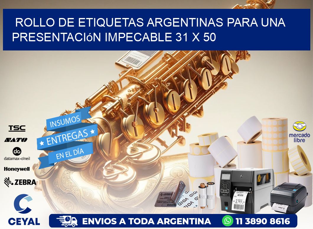 Rollo de Etiquetas Argentinas para una Presentación Impecable 31 x 50