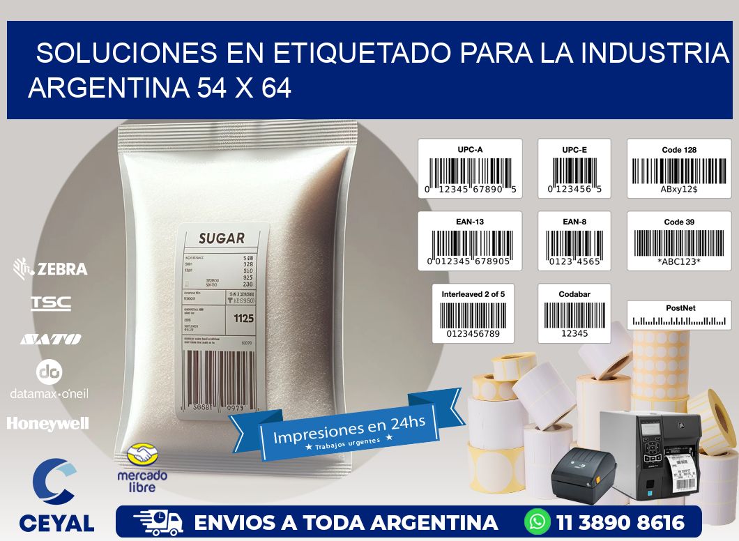 Soluciones en Etiquetado para la Industria Argentina 54 x 64