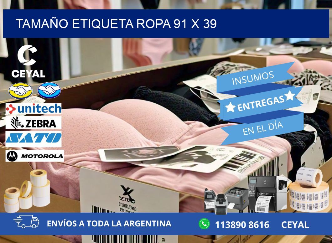 TAMAÑO ETIQUETA ROPA 91 x 39