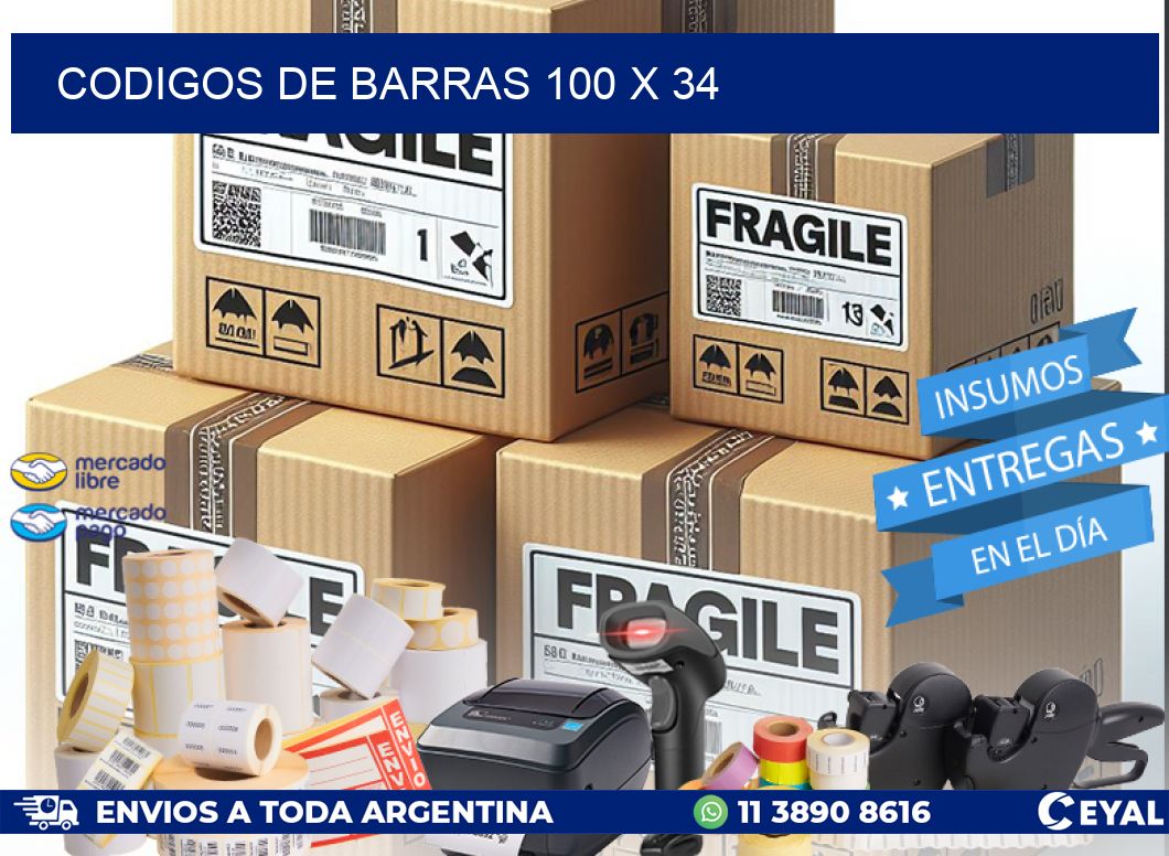 CODIGOS DE BARRAS 100 x 34