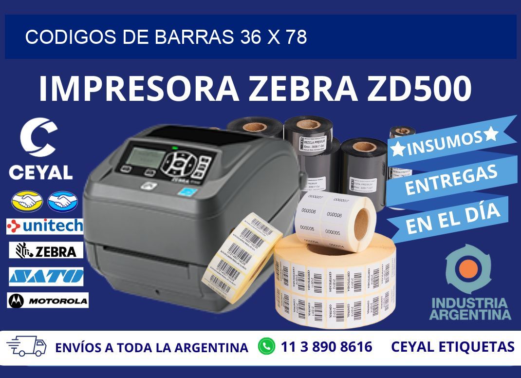 CODIGOS DE BARRAS 36 x 78