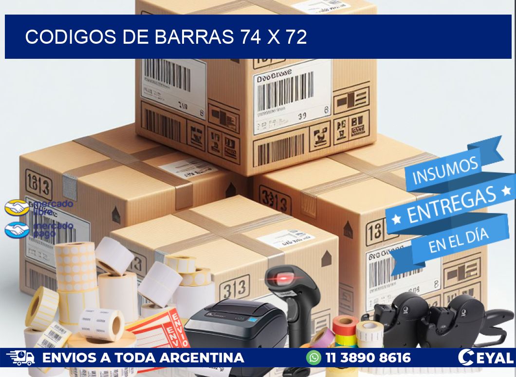 CODIGOS DE BARRAS 74 x 72