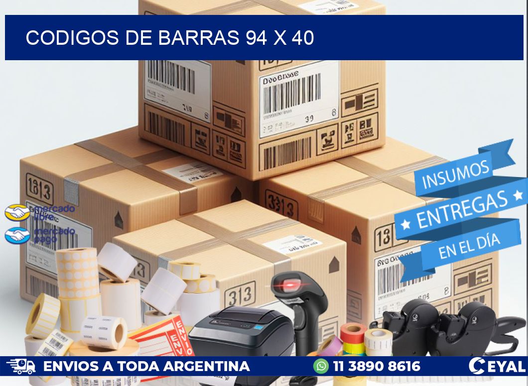 CODIGOS DE BARRAS 94 x 40