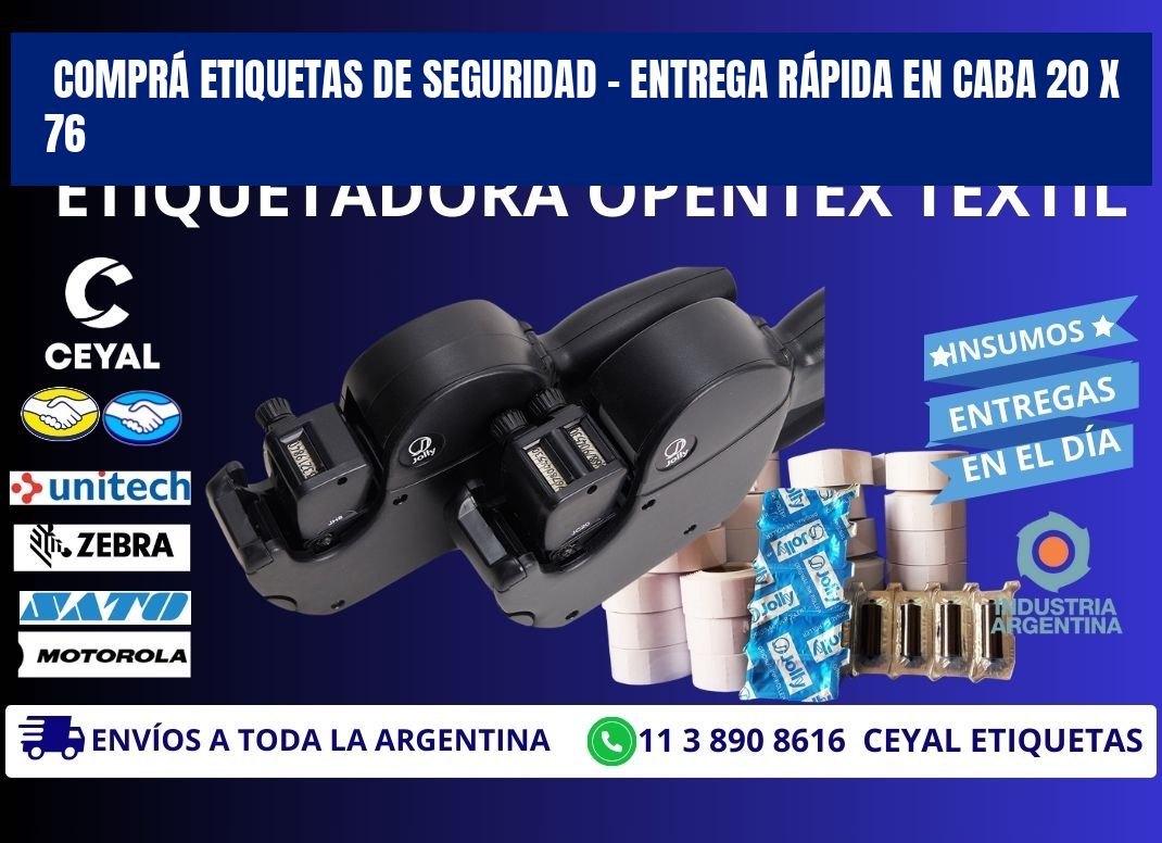COMPRÁ ETIQUETAS DE SEGURIDAD – ENTREGA RÁPIDA EN CABA 20 x 76