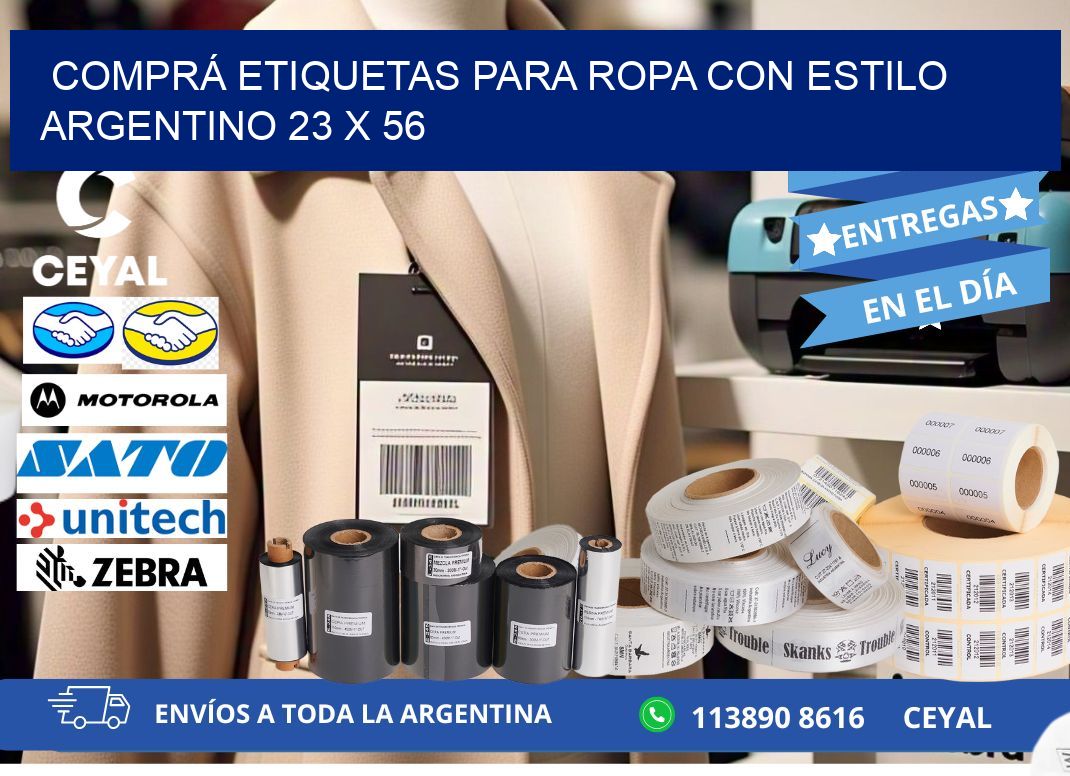 COMPRÁ ETIQUETAS PARA ROPA CON ESTILO ARGENTINO 23 x 56