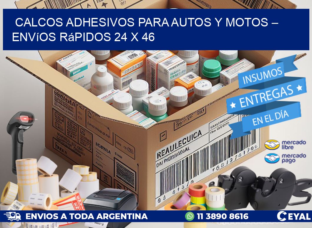 Calcos Adhesivos para Autos y Motos – Envíos Rápidos 24 x 46