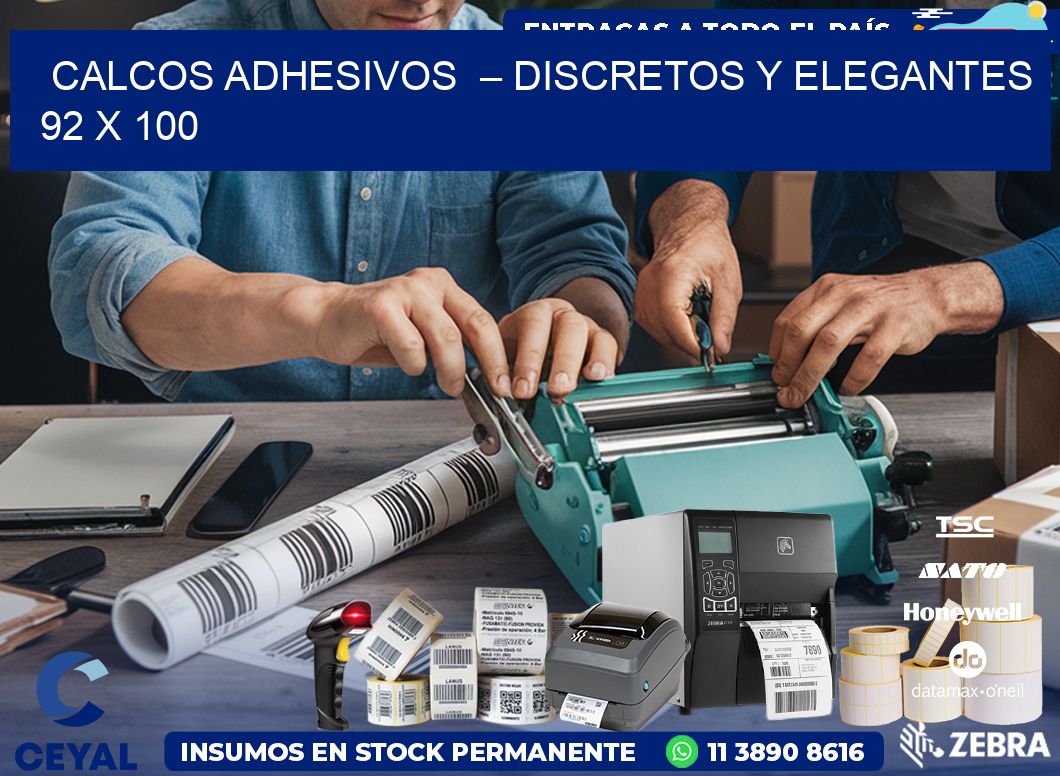 Calcos Adhesivos  – Discretos y Elegantes 92 x 100