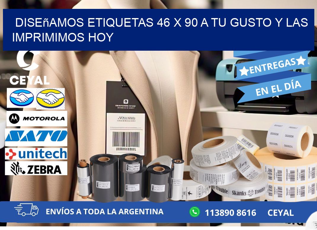 Diseñamos Etiquetas 46 x 90 a Tu Gusto y las Imprimimos Hoy