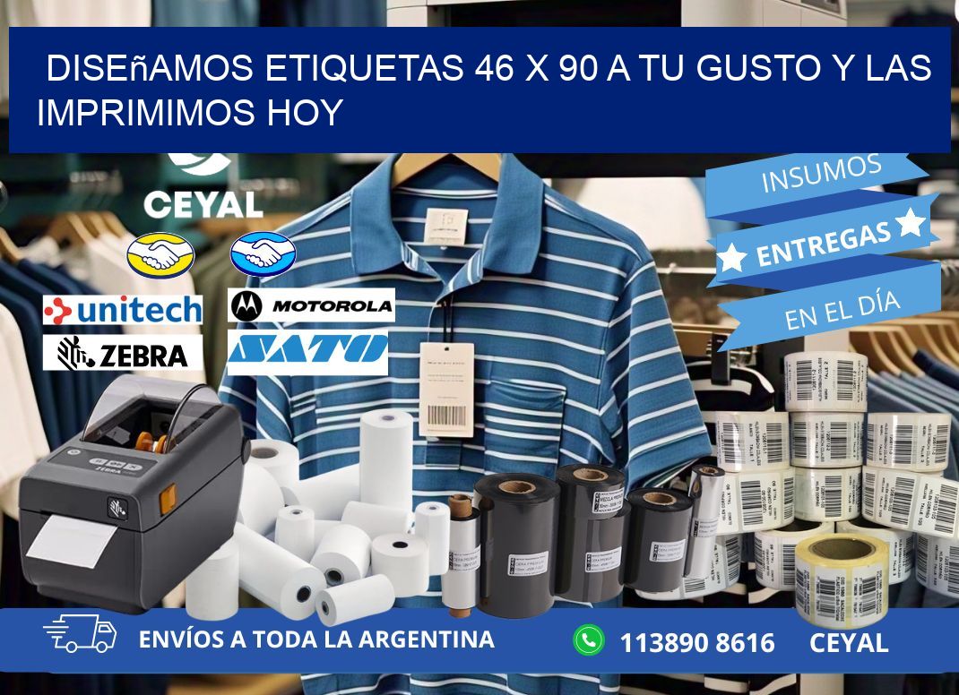 Diseñamos Etiquetas 46 x 90 a Tu Gusto y las Imprimimos Hoy