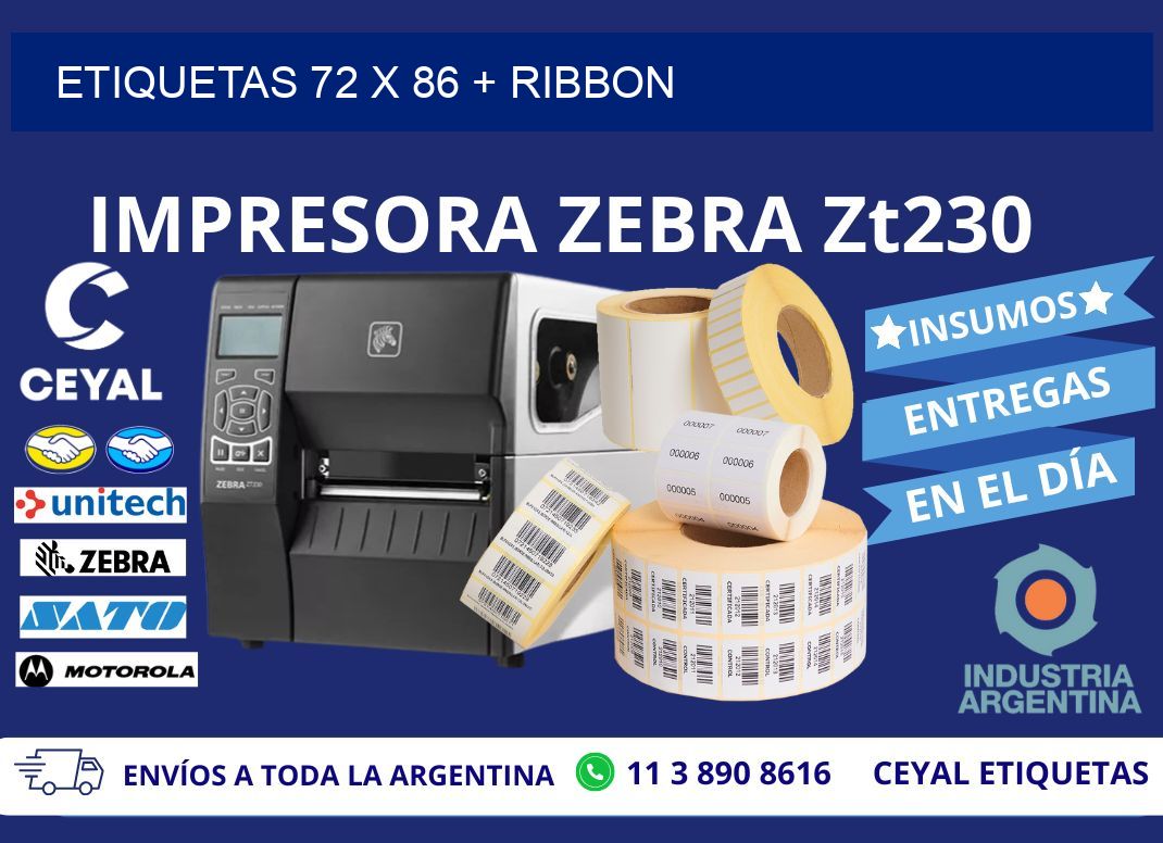 ETIQUETAS 72 x 86 + RIBBON