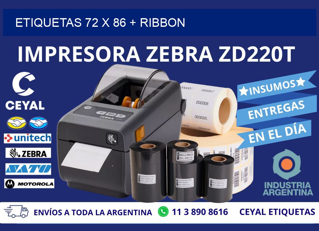 ETIQUETAS 72 x 86 + RIBBON