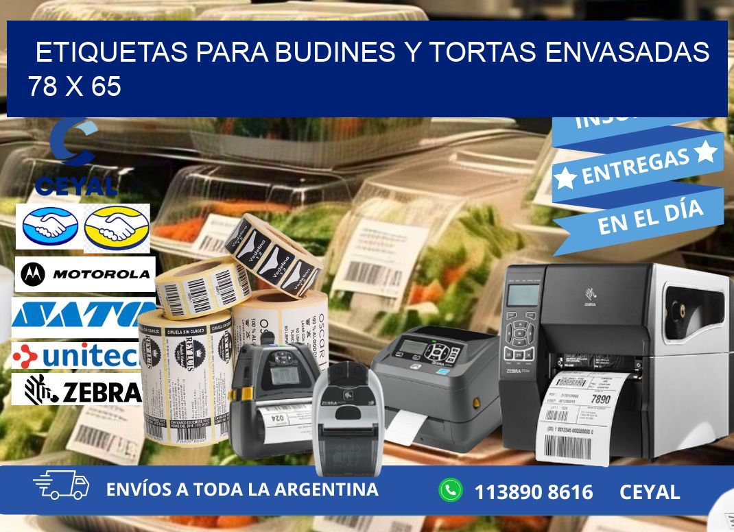 ETIQUETAS PARA BUDINES Y TORTAS ENVASADAS 78 x 65