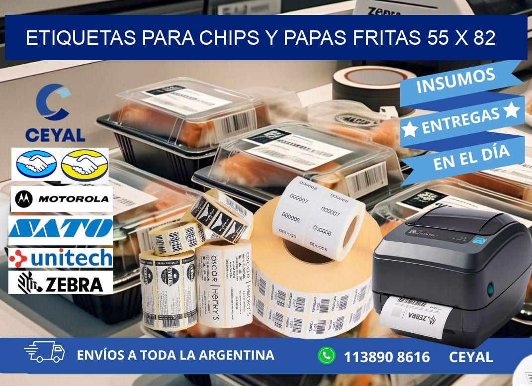 ETIQUETAS PARA CHIPS Y PAPAS FRITAS 55 x 82