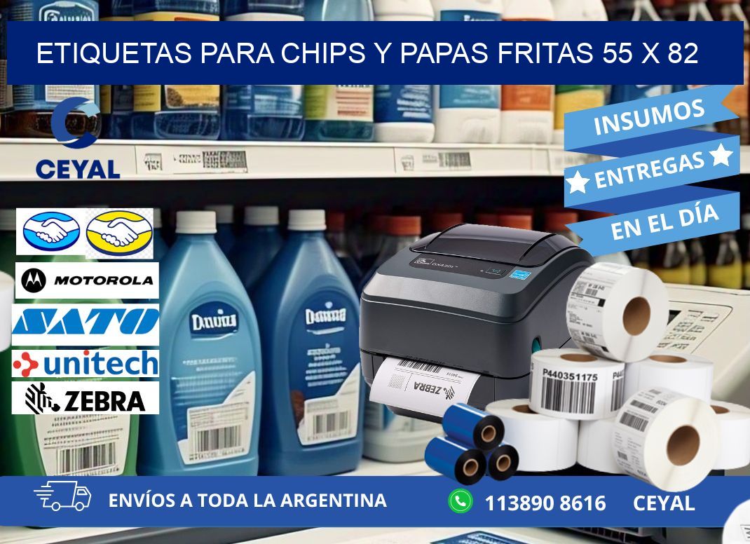 ETIQUETAS PARA CHIPS Y PAPAS FRITAS 55 x 82