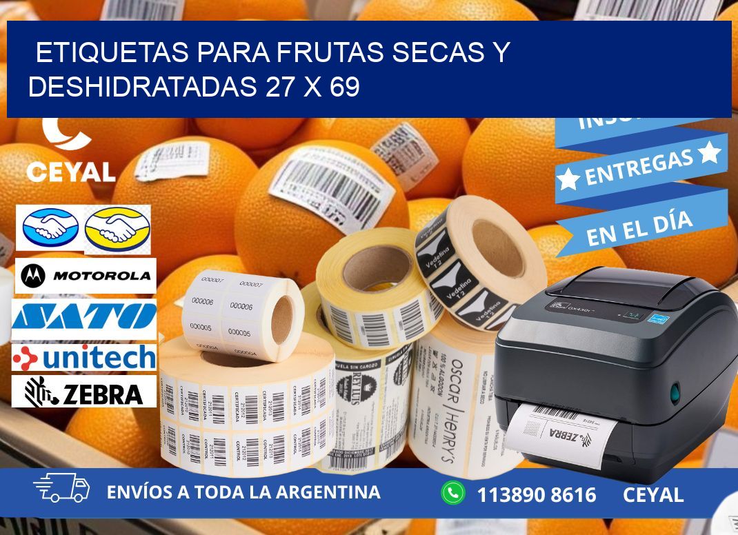 ETIQUETAS PARA FRUTAS SECAS Y DESHIDRATADAS 27 x 69