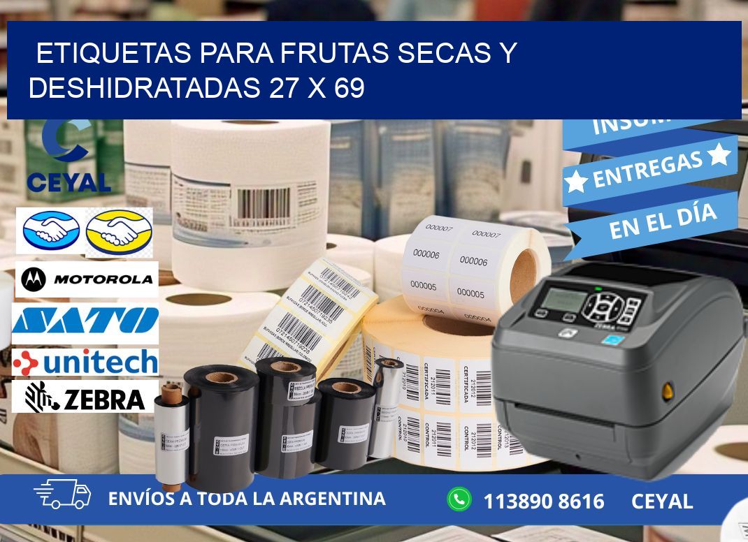 ETIQUETAS PARA FRUTAS SECAS Y DESHIDRATADAS 27 x 69