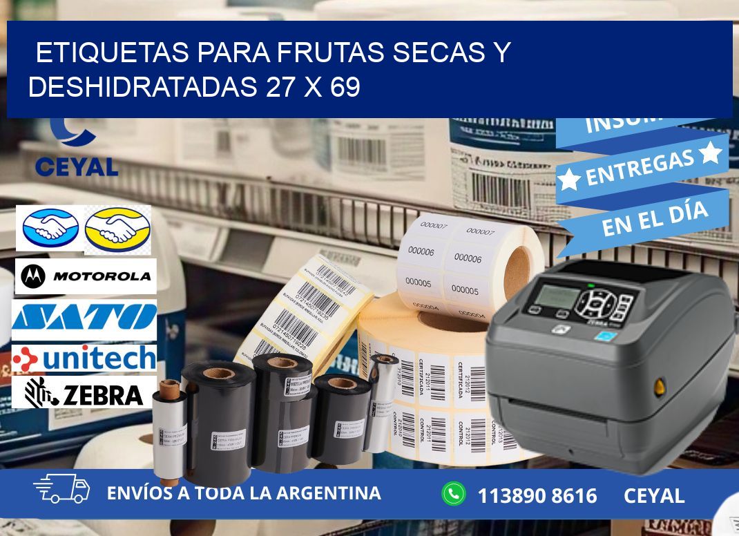 ETIQUETAS PARA FRUTAS SECAS Y DESHIDRATADAS 27 x 69