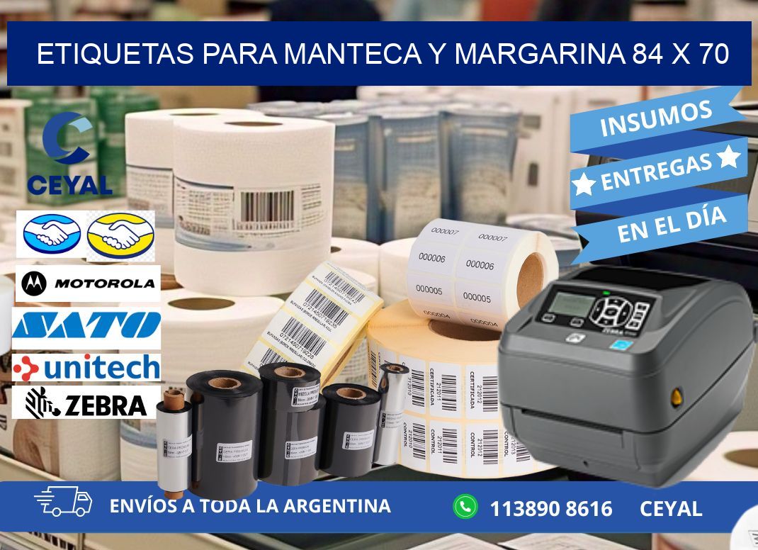 ETIQUETAS PARA MANTECA Y MARGARINA 84 x 70