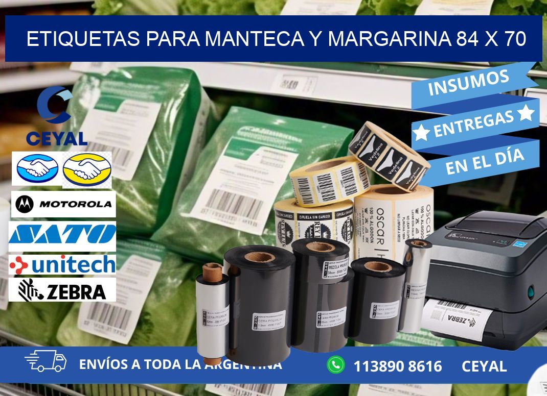 ETIQUETAS PARA MANTECA Y MARGARINA 84 x 70