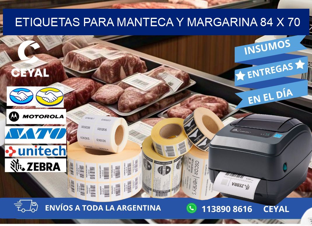 ETIQUETAS PARA MANTECA Y MARGARINA 84 x 70