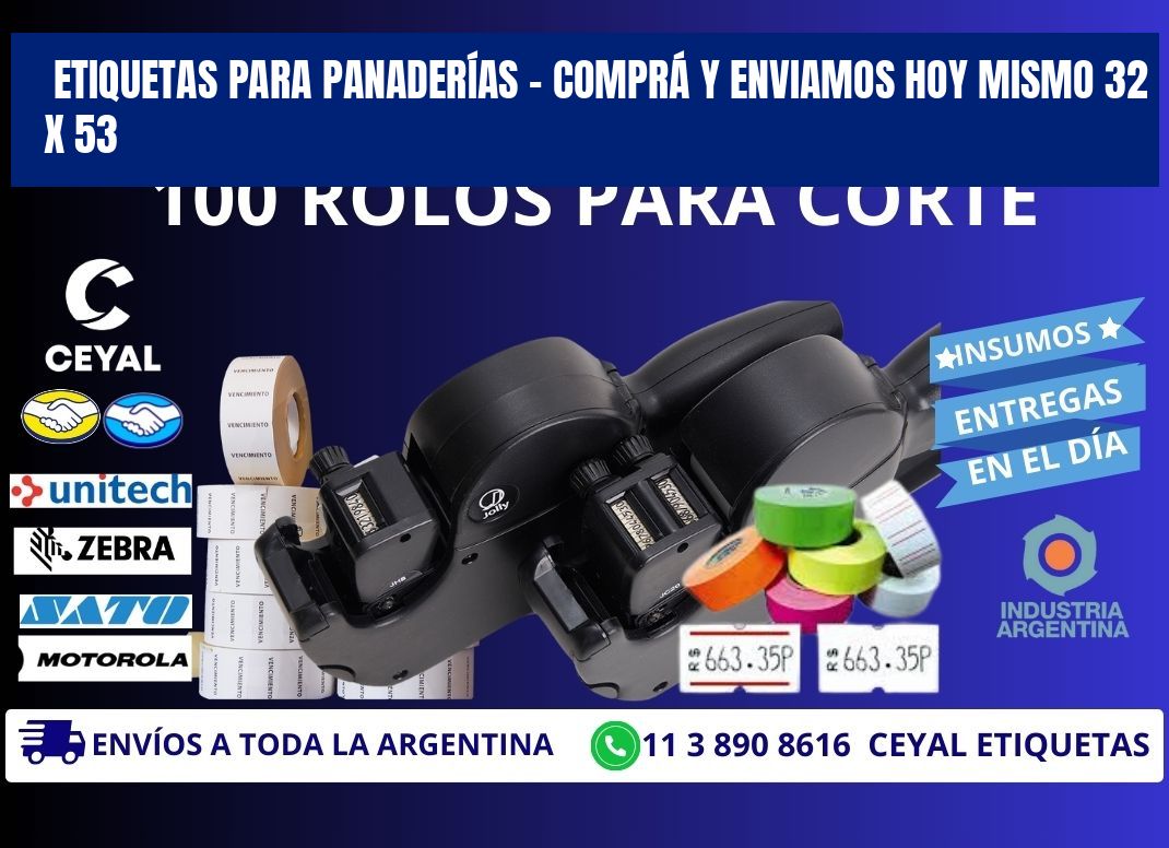 ETIQUETAS PARA PANADERÍAS – COMPRÁ Y ENVIAMOS HOY MISMO 32 x 53