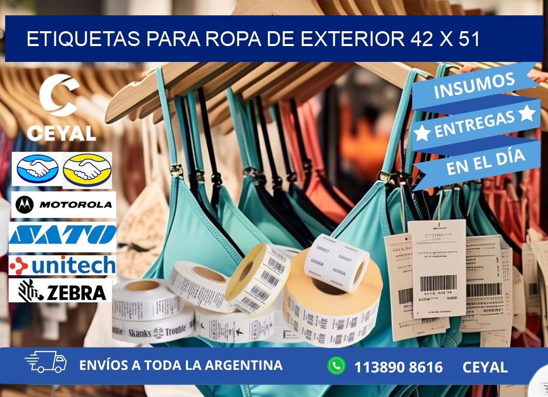 ETIQUETAS PARA ROPA DE EXTERIOR 42 x 51