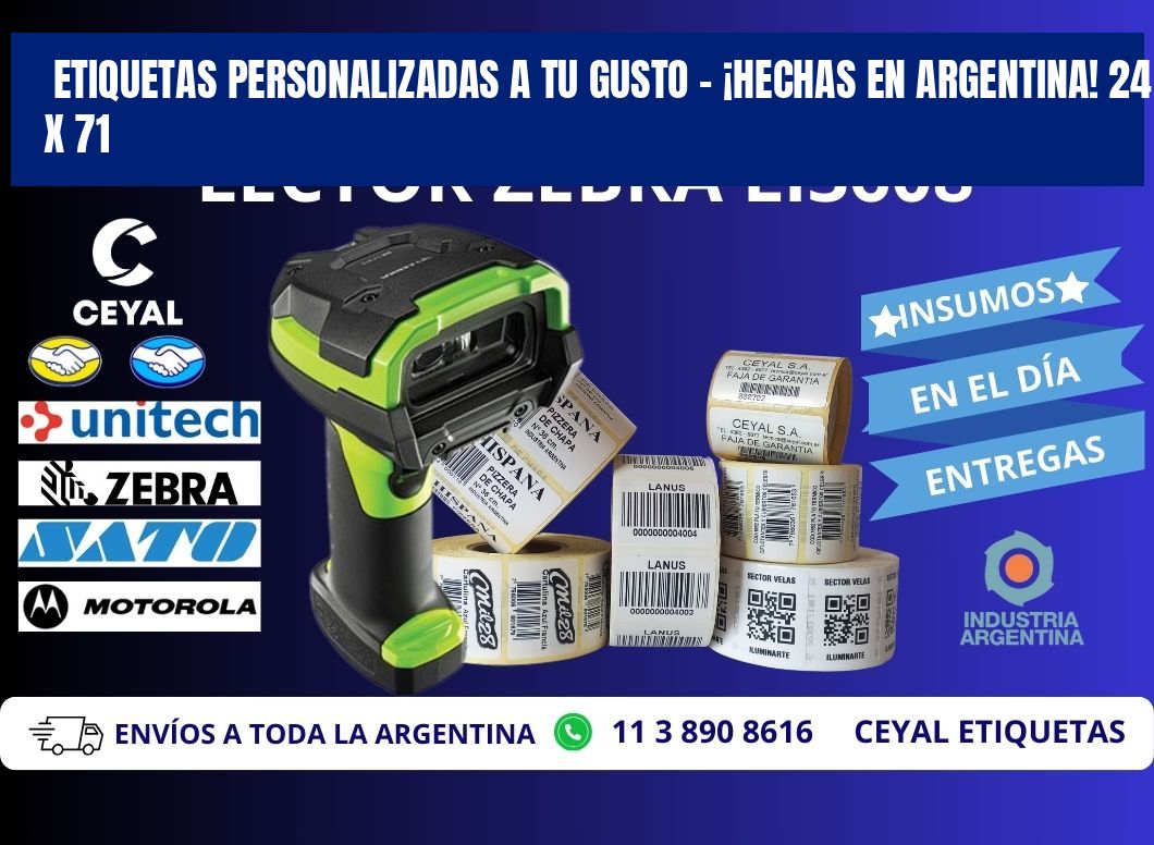 ETIQUETAS PERSONALIZADAS A TU GUSTO – ¡HECHAS EN ARGENTINA! 24 x 71