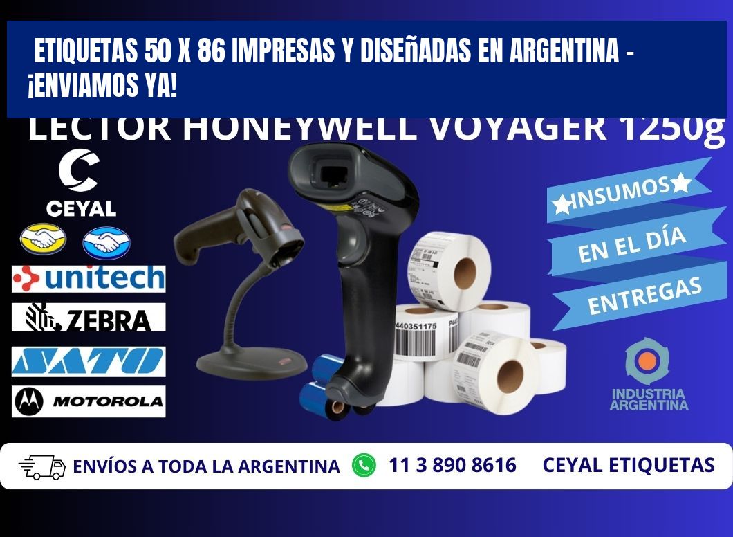 Etiquetas 50 x 86 Impresas y Diseñadas en Argentina – ¡Enviamos Ya!