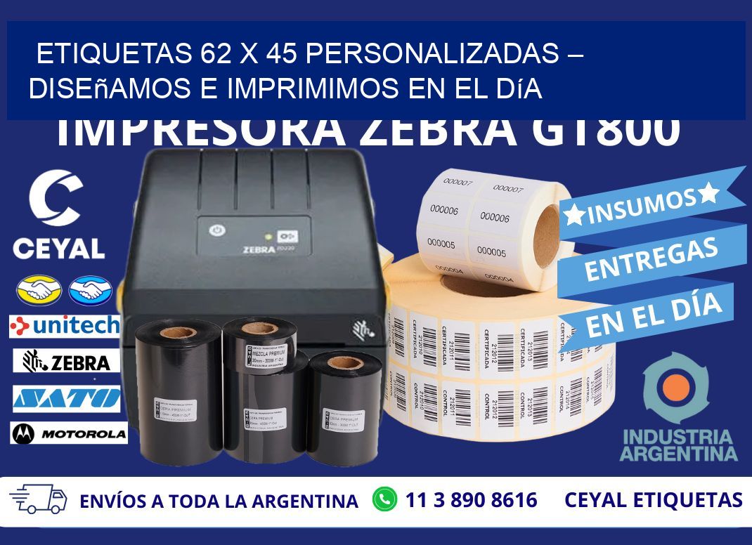 Etiquetas 62 x 45 Personalizadas – Diseñamos e Imprimimos en el Día