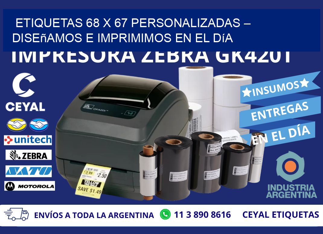 Etiquetas 68 x 67 Personalizadas – Diseñamos e Imprimimos en el Día